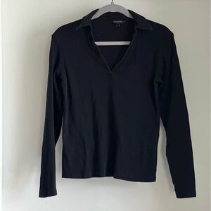 Banana Republic Black Long Sleeve Top